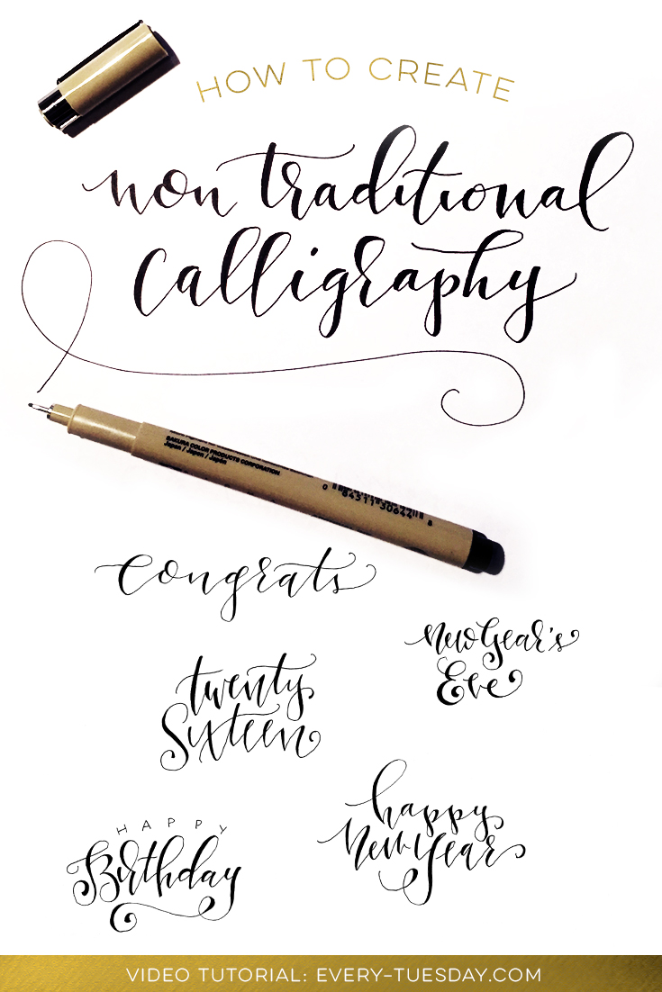 how to create non traditional calligraphy