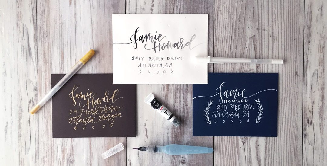 sophisticated hand addressed envelope