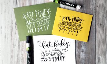 whimsical hand addressed envelope