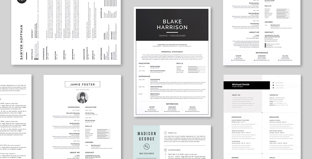 5 resume template inspirations