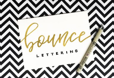 bounce lettering