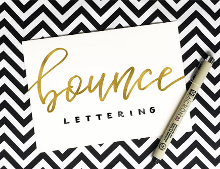 bounce lettering