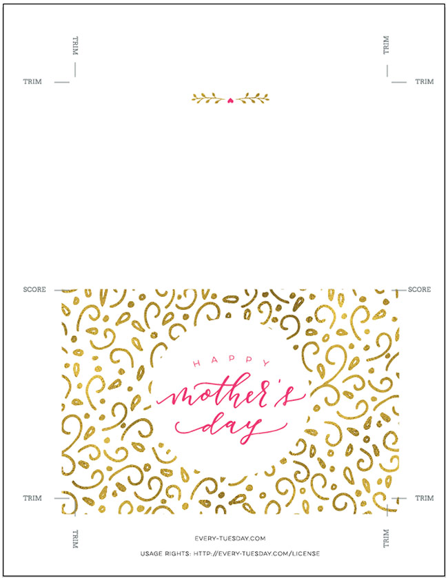 mother's day card layout