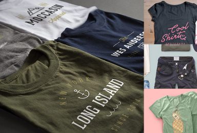5 free apparel mockups preview