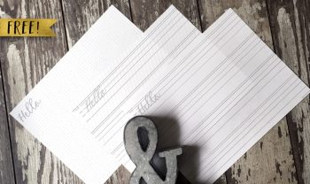 free hand lettering guide sheets