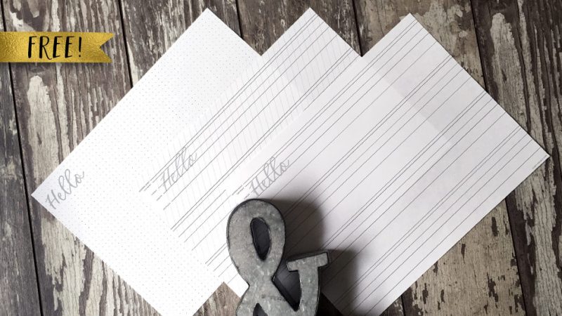 free hand lettering guide sheets