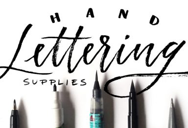 hand lettering supplies preview