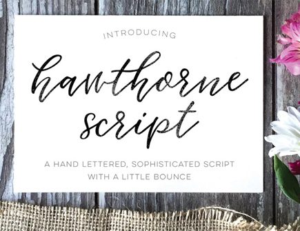 hawthorne-script-font