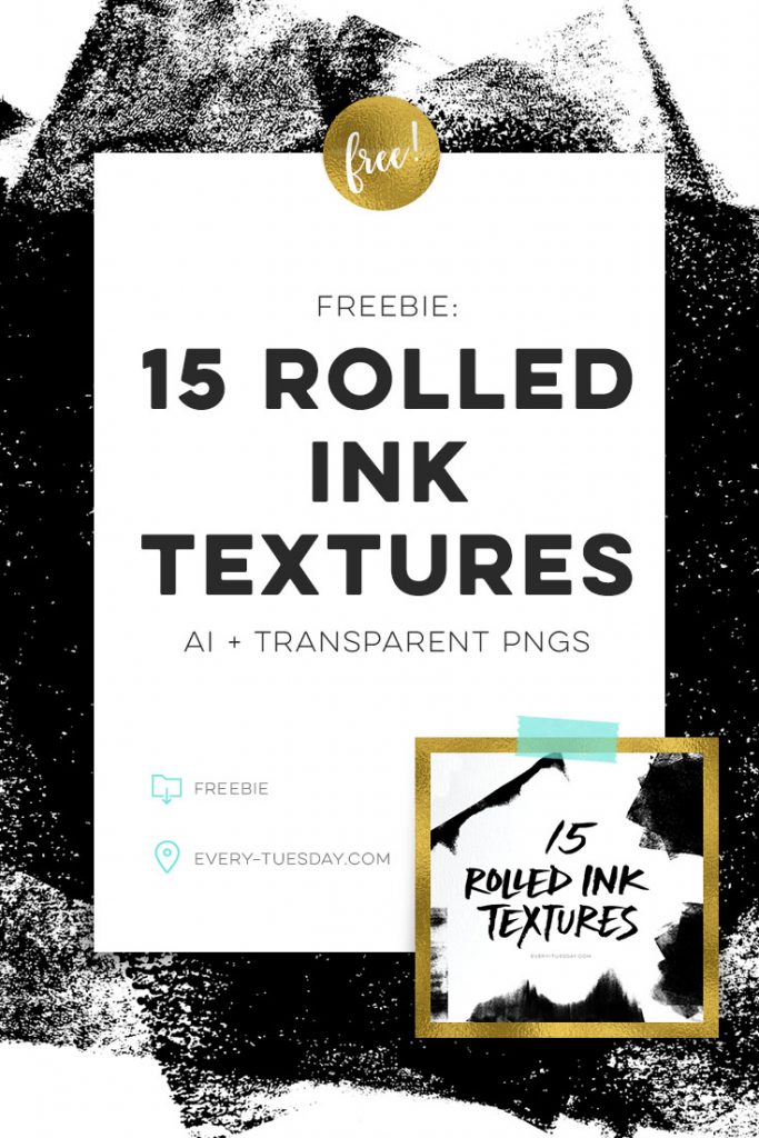 Freebie 15 Rolled Ink Textures Every Tuesday