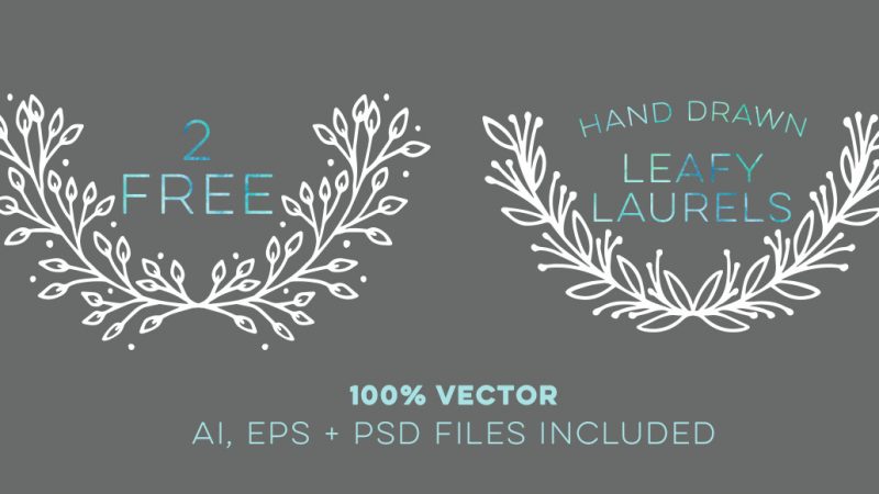 Hand Drawn Leafy Laurels