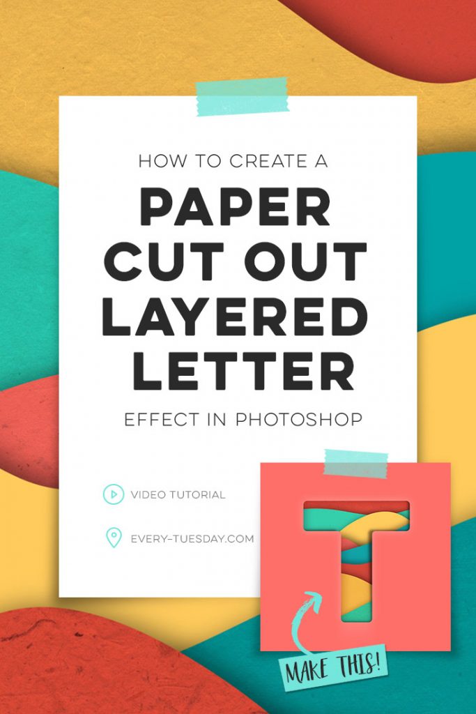 how to create a paper cut out layered letter