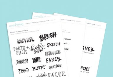 freebie: hand lettering style inspiration guide