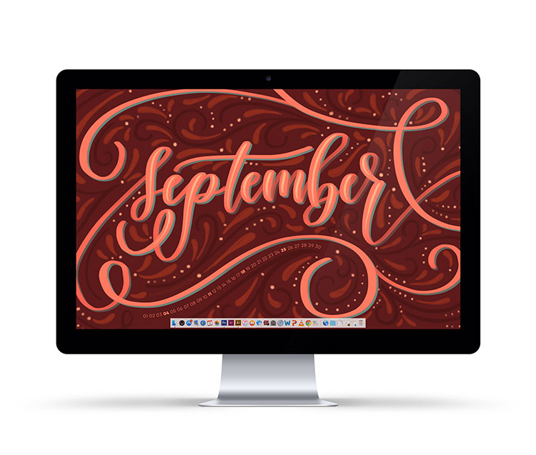 september 2016 desktop wallpaper with dates