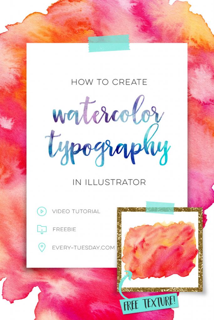 how to create watercolor typography in illustrator