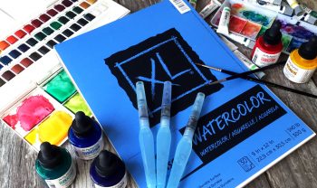 brush lettering with watercolor supply list