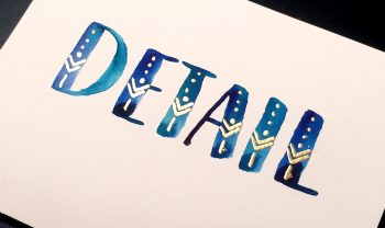 create watercolor lettering with diy embossing 3 ways