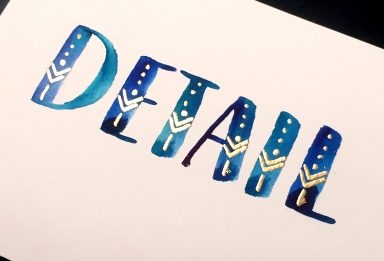 create watercolor lettering with diy embossing 3 ways