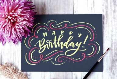 how to create a hand lettered birthday card in Illustrator