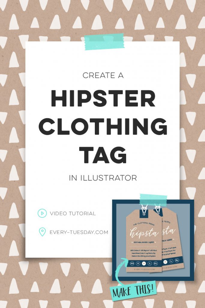 create a hipster clothing tag in illustrator