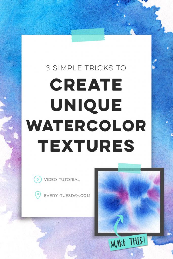 3 tricks for unique watercolor textures