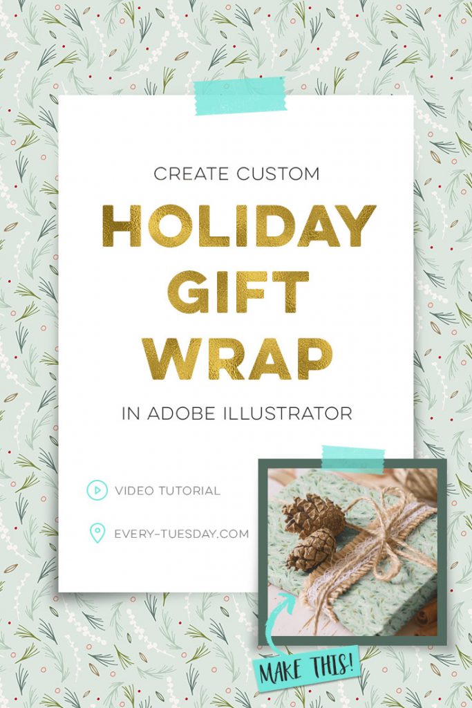 create custom holiday gift wrap in adobe illustrator