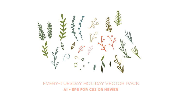 holiday vector pack preview