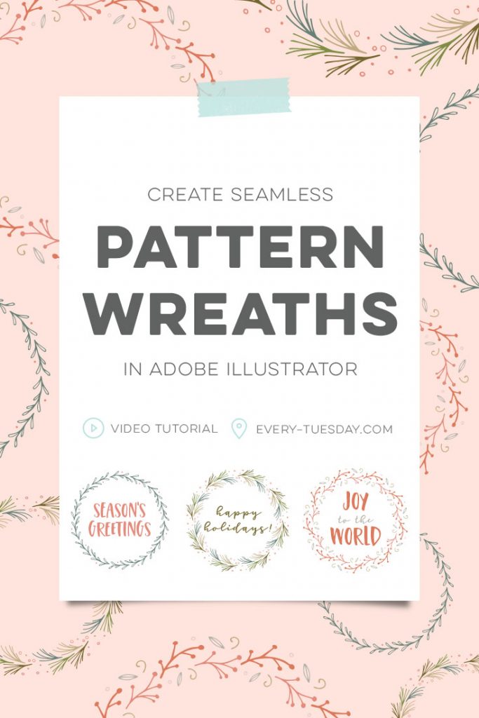 create seamless pattern wreaths in adobe illustrator