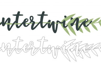 how to intertwine text and vector elements in adobe illustrator