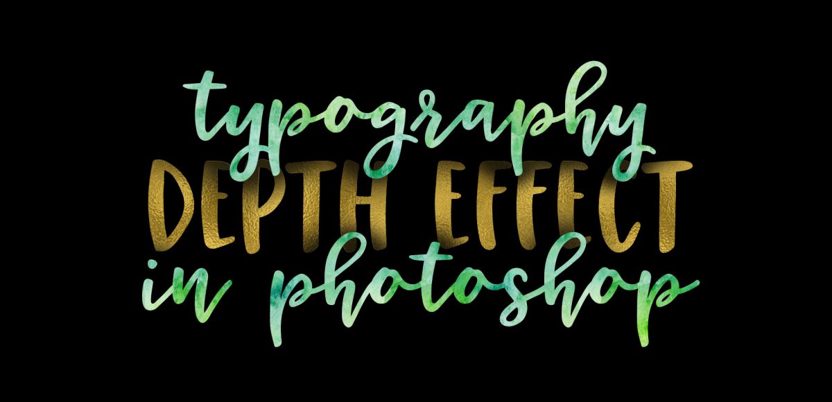 simple depth typography effect in photoshop