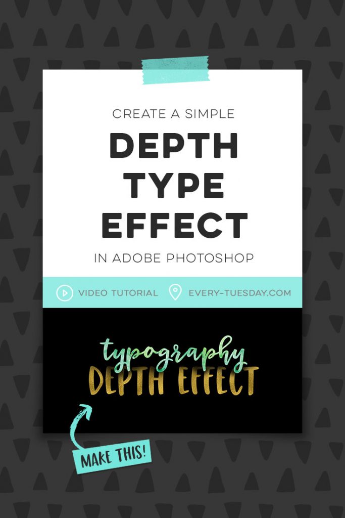 simple depth typography effect in photoshop