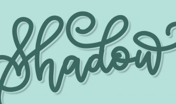 ipad lettering floating shadow in procreate