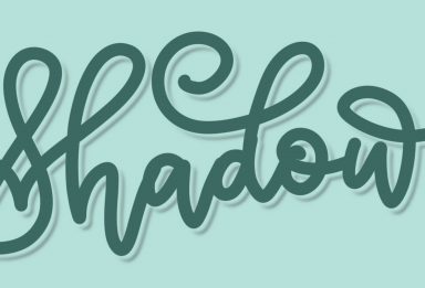 ipad lettering floating shadow in procreate