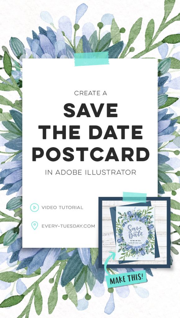 create a save the date postcard in adobe illustrator