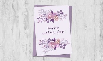 create a watercolor florals mother's day card