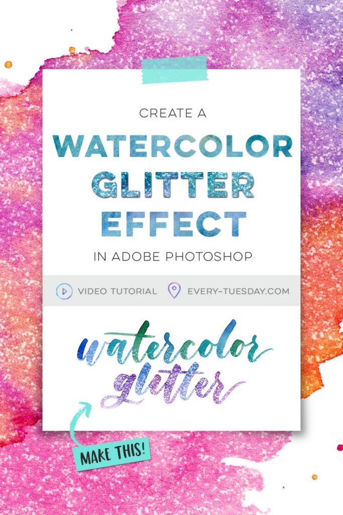 create a watercolor glitter effect in photoshop