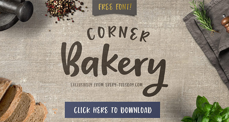free font Corner Bakery click to download