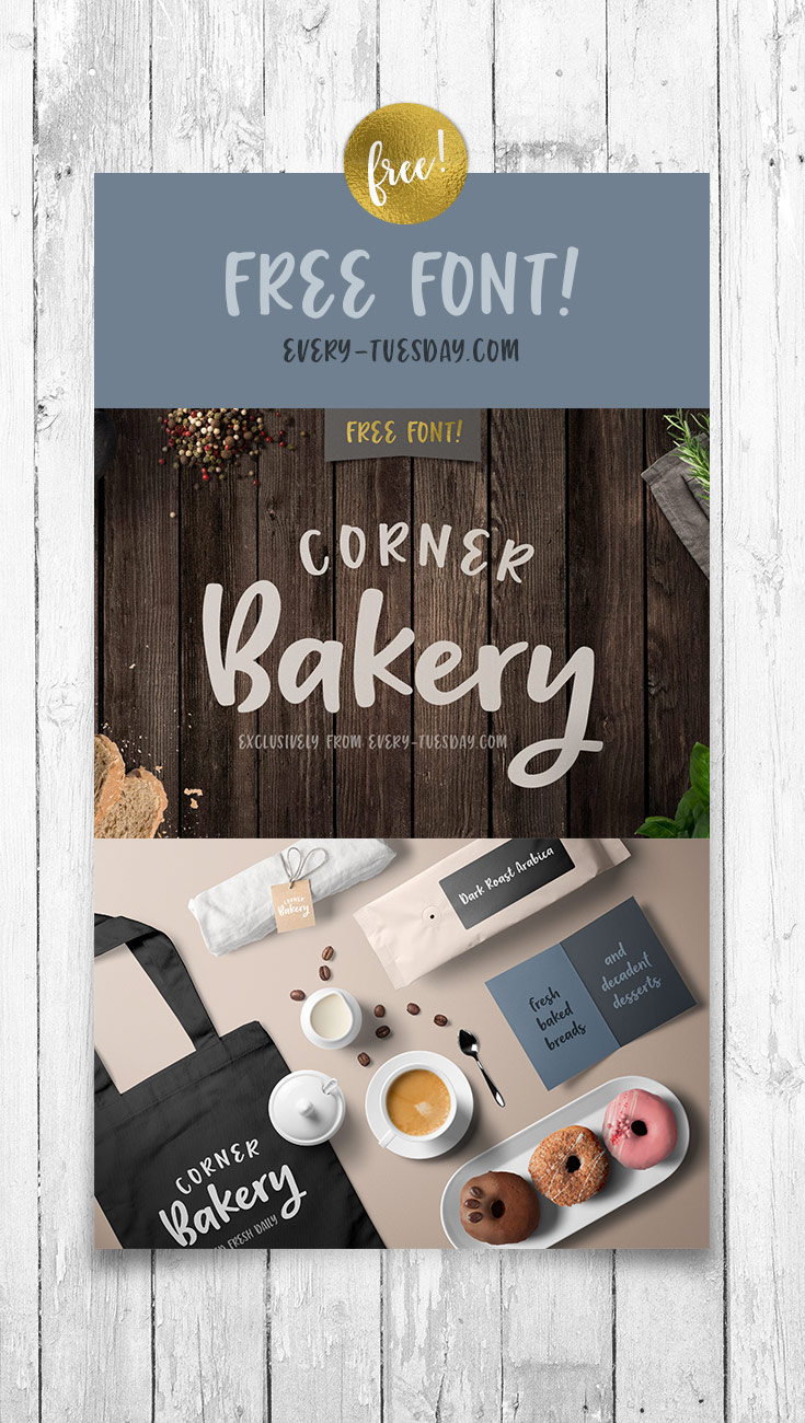 free font corner bakery pinterest
