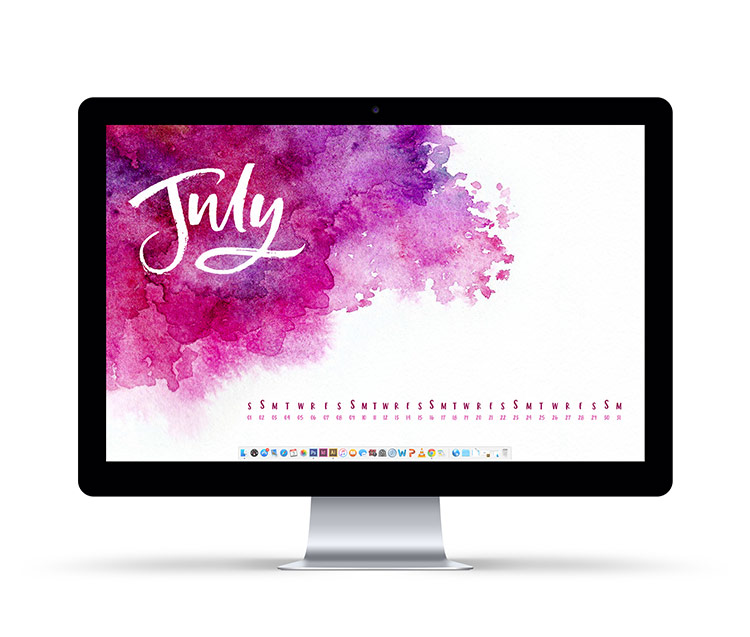 July 2017 desktop wallpapers with dates