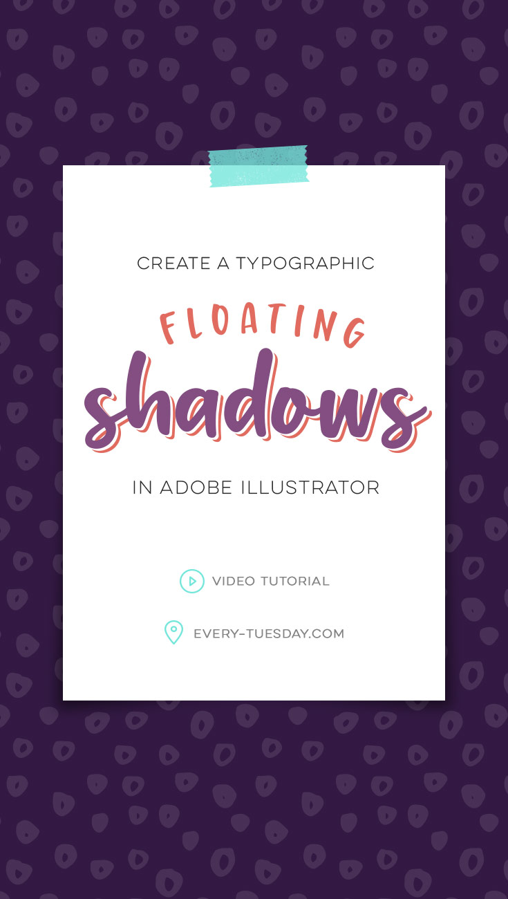 create typographic floating shadows in adobe illustrator