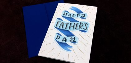 DIY: Watercolor Ribbon Father’s Day Card