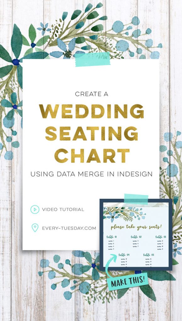 create a wedding seating chart using data merge in indesign