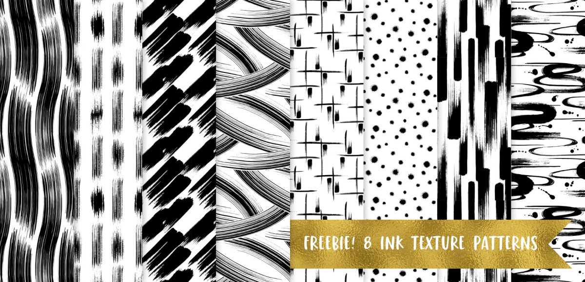 freebie: 8 Seamless Ink Texture Patterns