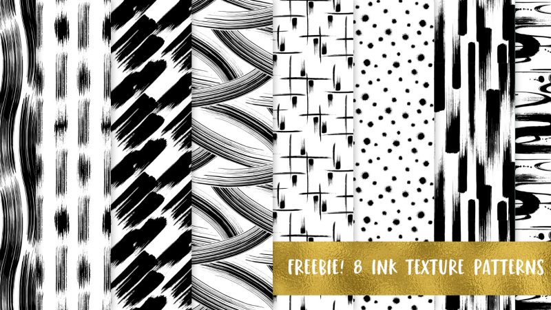 freebie: 8 Seamless Ink Texture Patterns