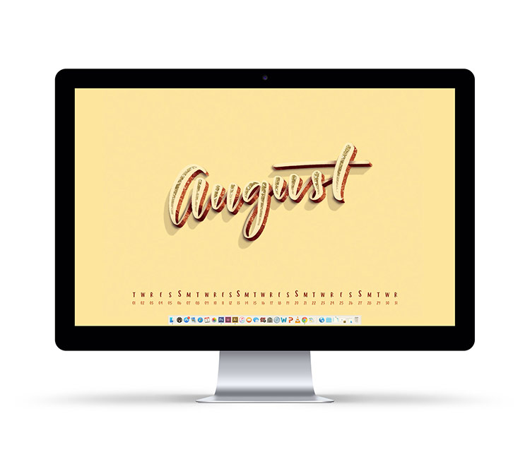 free August 2017 desktop wallpapers with dates