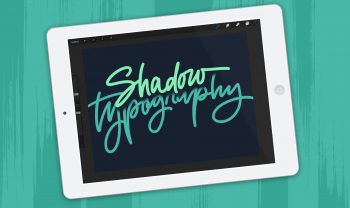 ipad lettering: create shadow depth typography in procreate