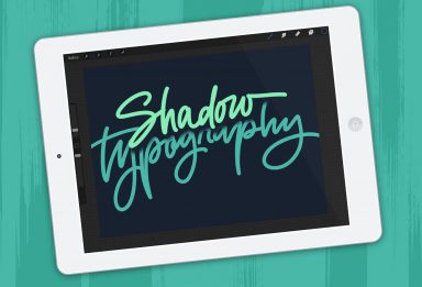 ipad lettering: create shadow depth typography in procreate