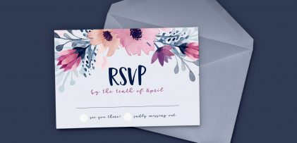 Design a Watercolor Floral RSVP Card in Adobe Illustrator