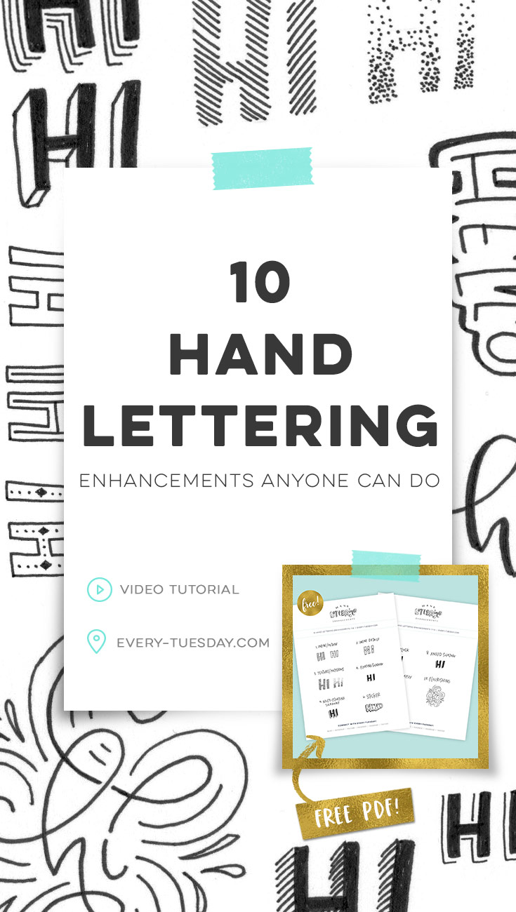 easy hand lettered embellishments