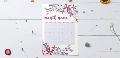 Create a Watercolor Floral Calendar Design in Illustrator