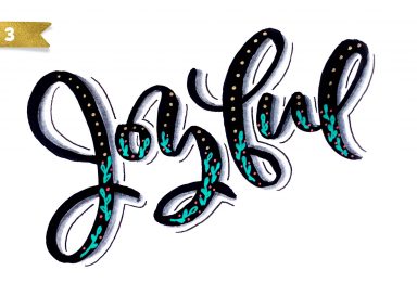holiday hand lettering projects week 3